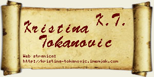 Kristina Tokanović vizit kartica